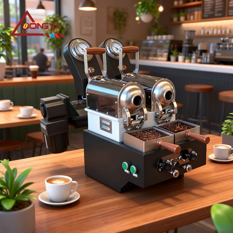 Home Small Coffee Roaster Machine 200g 400g 600g Per Batch Sample Coffee Bean Roasting