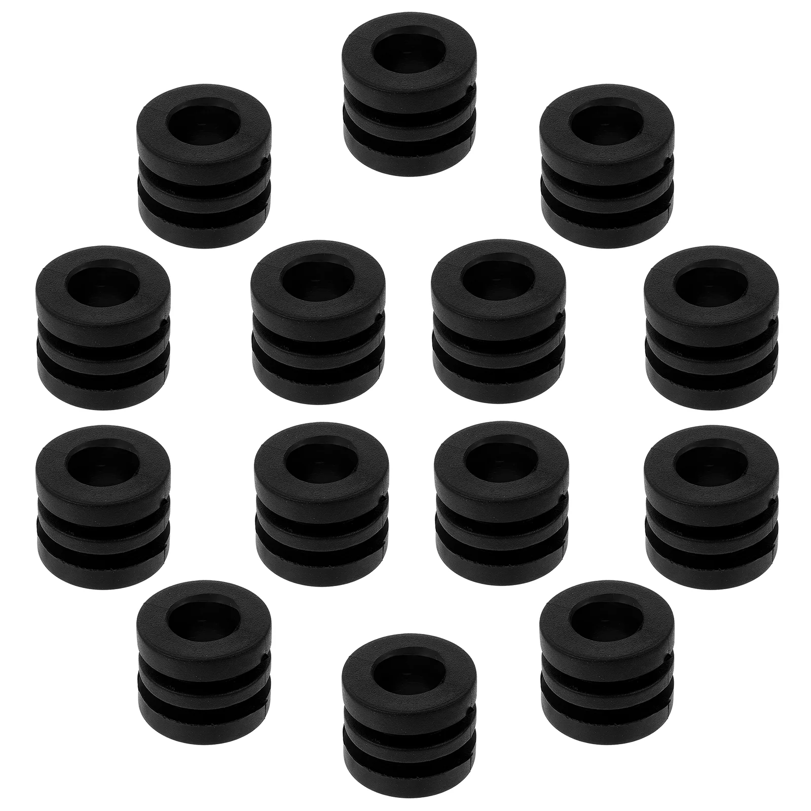 

16 Pcs Foosball Table Size Spring Pads Footballs Bumpers Small Black