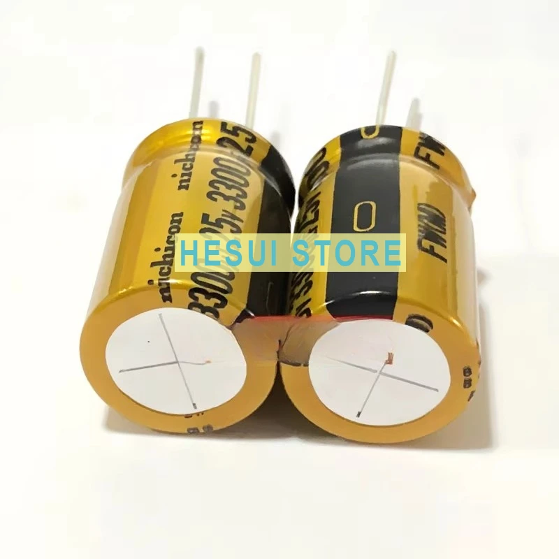 

Nichicon Audio Fever Electrolytic Capacitor FW 3300Uf 25V Filter Capacitor, Gold