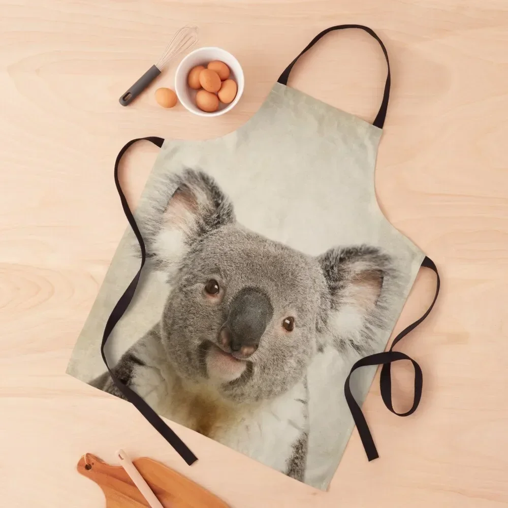 

Koala Bear Art, Woodland Animal Portrait Apron useful gadgets for home Waiter Uniforms Cooking Apron