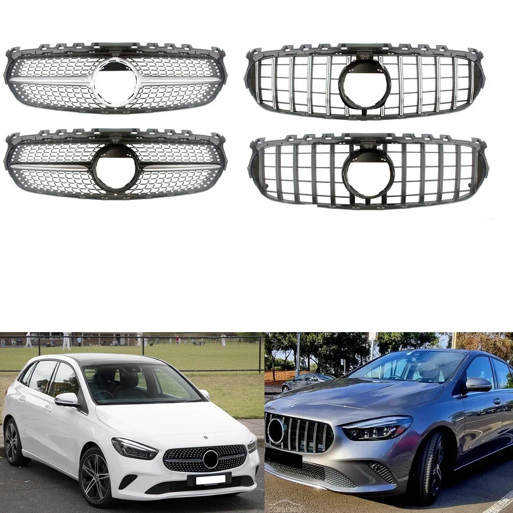 

Front Racing Facelift Bumper Grille Upper Grilles Cover For Mercedes-Benz B-Class W247 B180 B200 B220 B250 W247 2020 2021 2022+