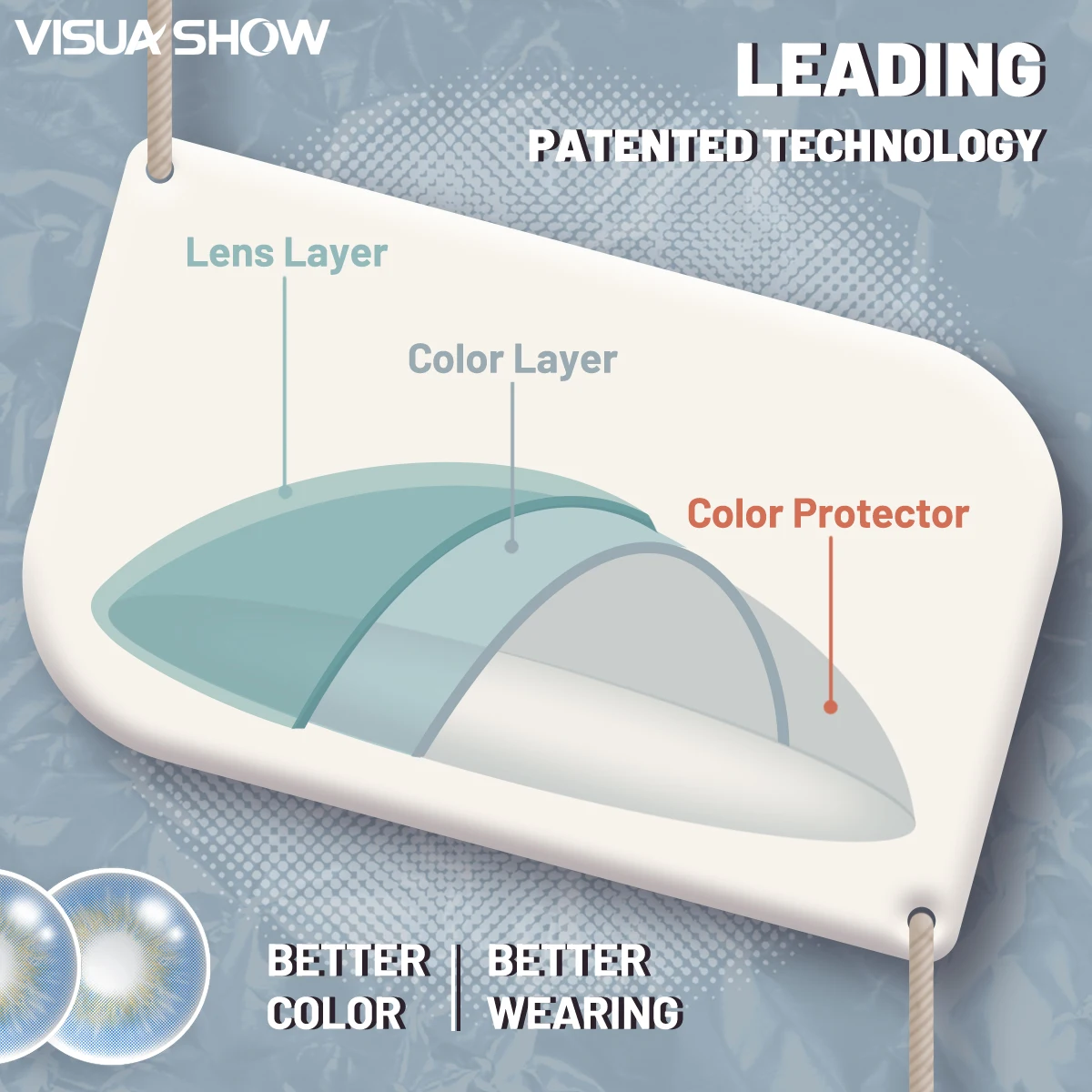 VISUASHOW Sin Brown Natürliche Kontaktlinsen mit Sehstärke 14,0 mm Kleine Pupille Weiche Farblinse für Tägliches Augen-Make-up – Detail 6