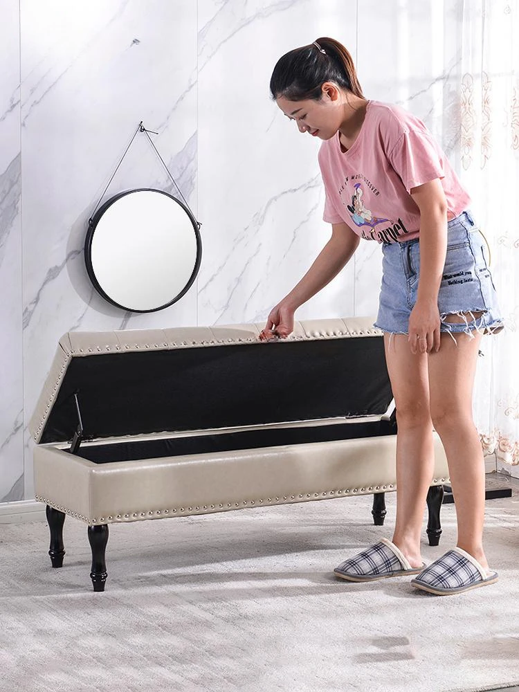 European-style sofa stool shoe store shoe changing stool multifunctional entrance storage