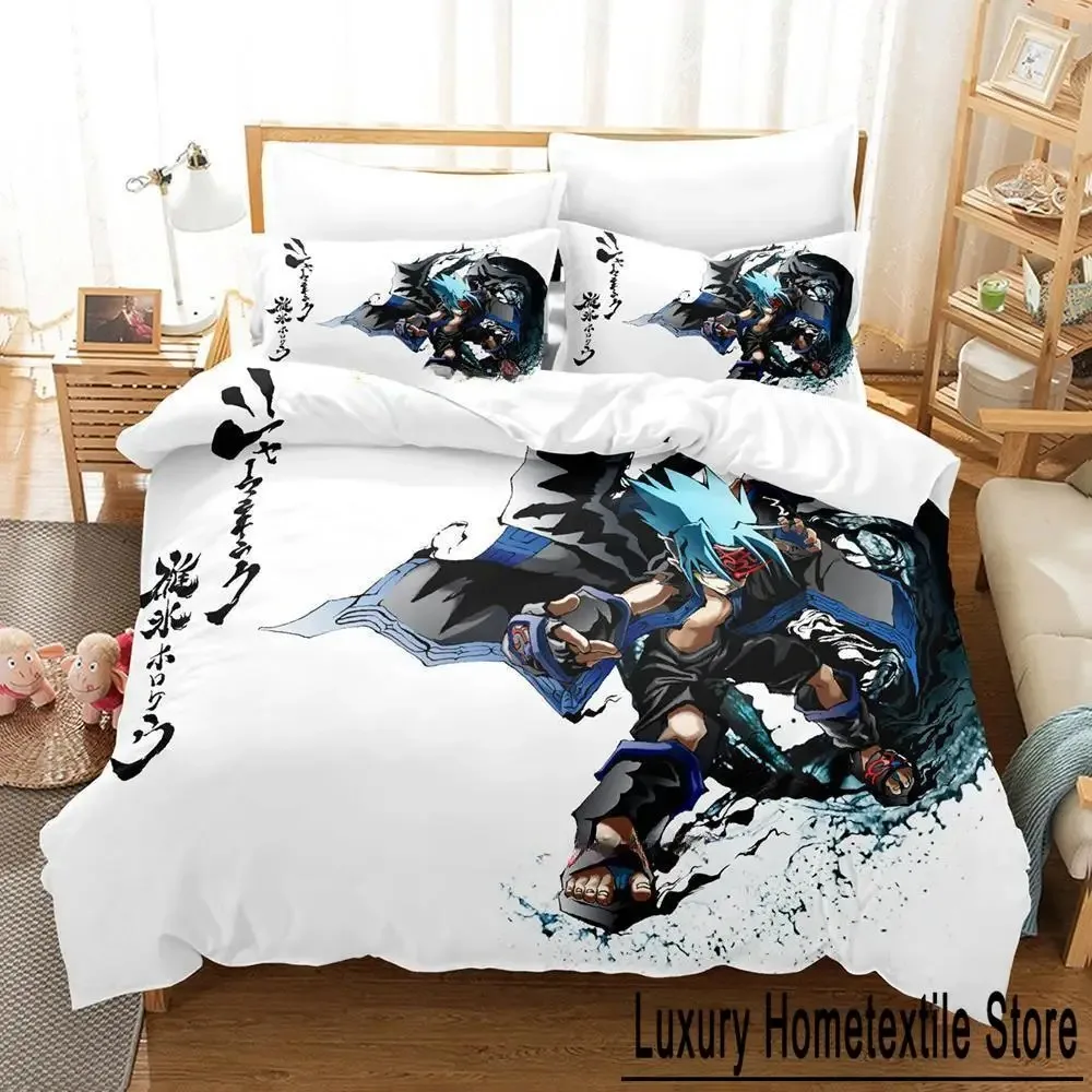 New Shaman King Bedding Set Single Twin Full Queen King Size Bed Set Adult Kid Bedroom Duvet cover Sets 3D Anime Bed Sheet Set