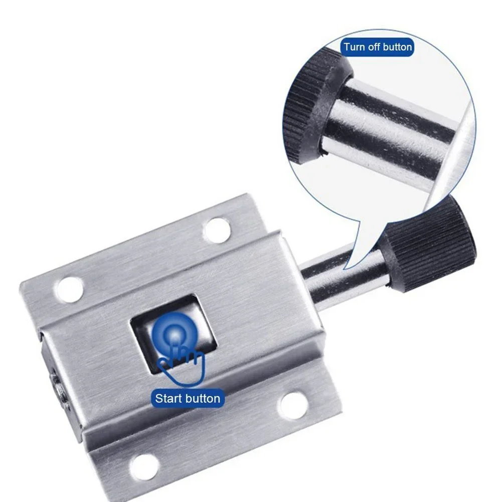 Self-elastic Latch Stainless Steel Silver Door Latch Sliding Lock Bolt Automatic Spring Latch With Screws
