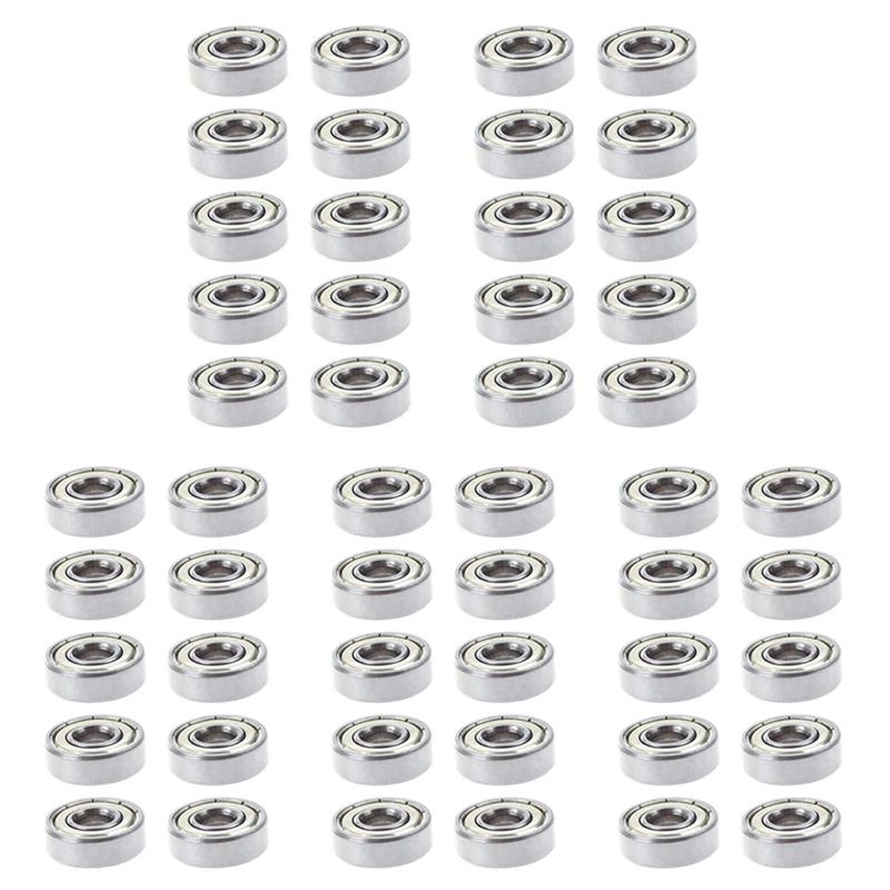 

50 Pcs. Ball Bearings Miniature Deep Groove Ball Bearings 608 ZZ 8 X 22 X 7Mm Bearing Steel