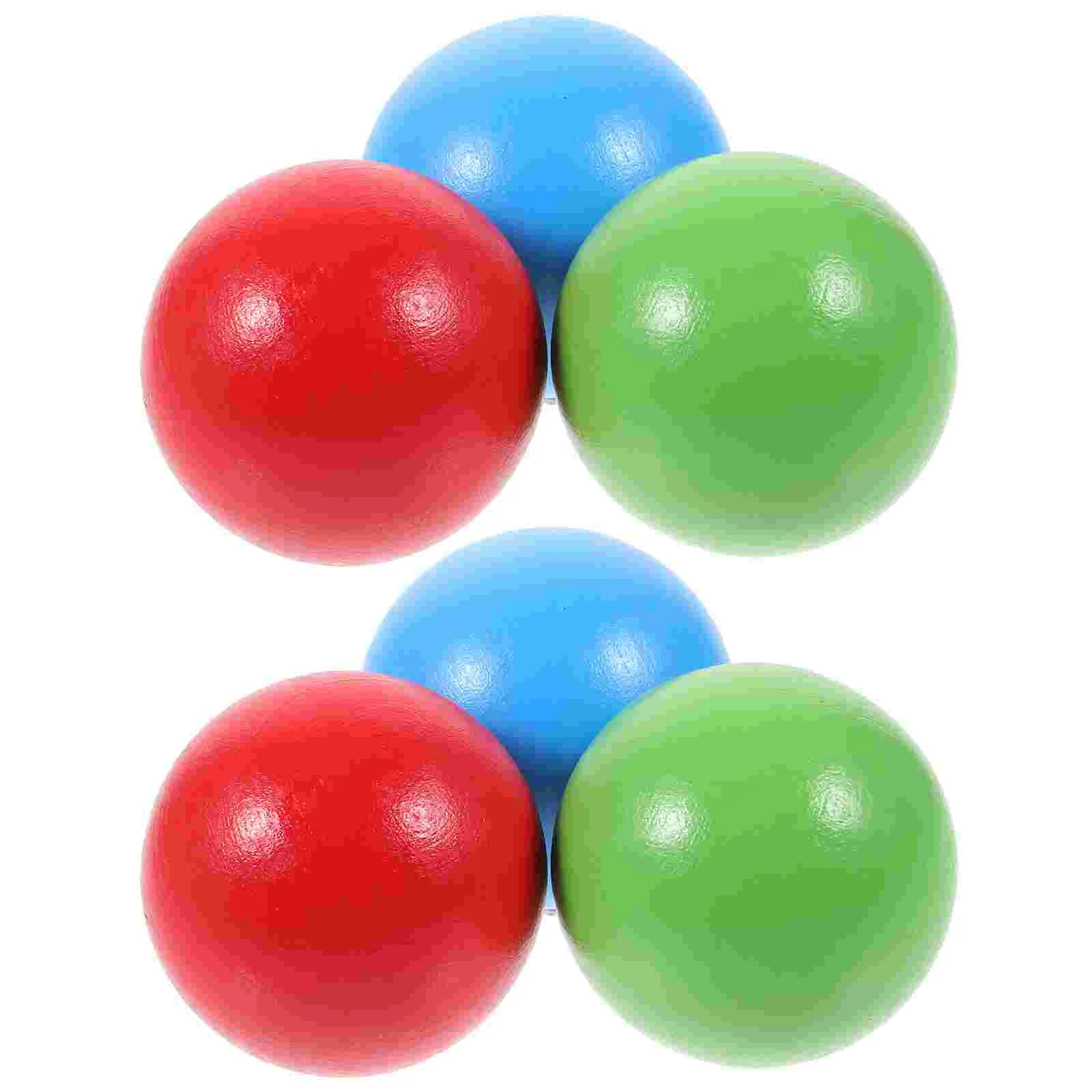 

6 Pcs Croquet Toy Outdoor Toys Bocce Children Rolling for Kids Grass Wood Balls Yard