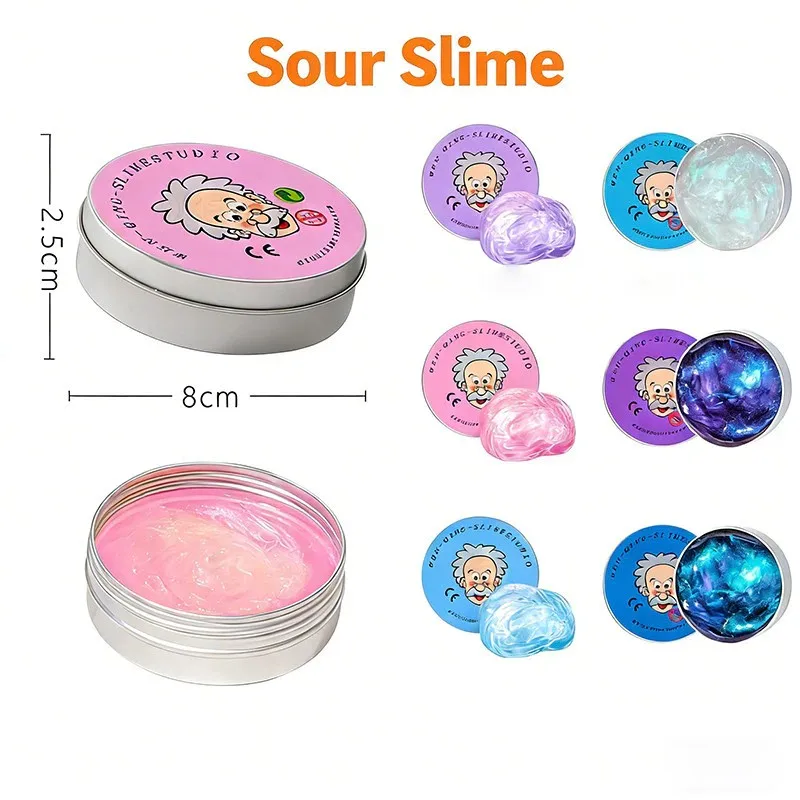 Transparent Liquid Mud Slime Bubble Gel Stress Relief Toy Elastic Glass Transparent Crystal Mud Stress Relief Tool for Gifts