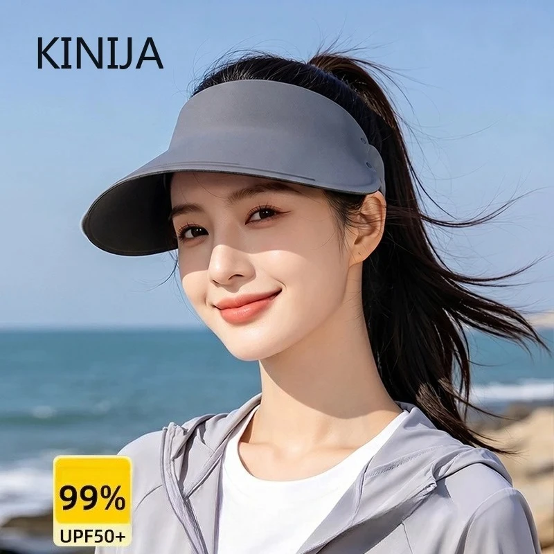 UPF50+ Sonnenhut mit Visier für Damen und Herren, breite Krempe, UV-Schutz, leichter, schnelltrocknender Sonnenhut für Outdoor-Sport, 1 Stück Strandhut