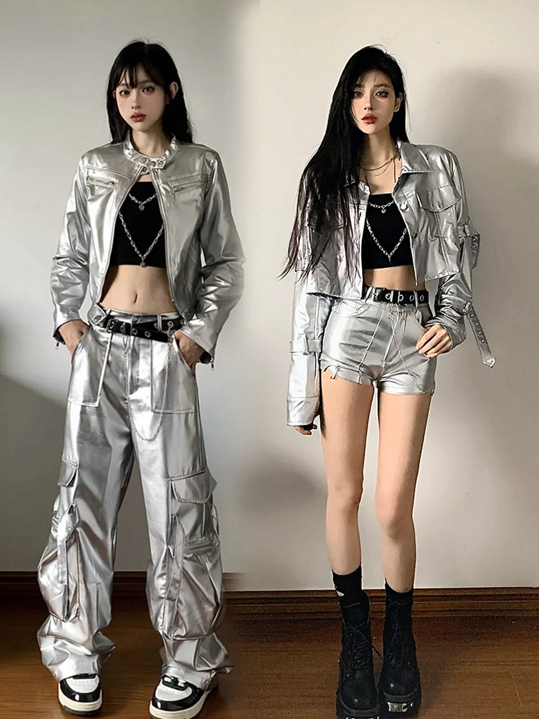 

Biker Jackets Womens Jacket For Woman Autumn Canvas Cargo Style Multi-Pockets Drawstring Hiking Utility Versatile Outdoor Velvet