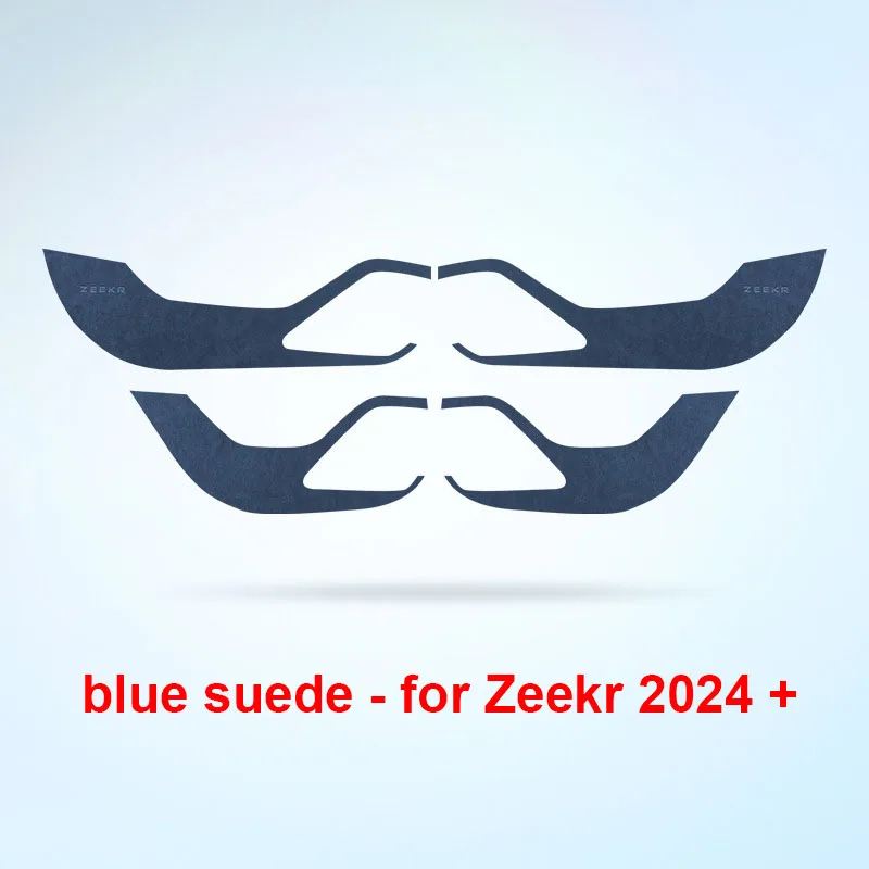 Italiaanse Suède Koolstofvezel Sticker Voor Zeekr 001 2023 2025 2022 Interieur Accessoires Deur Anti Kick Cover Bescherming Mat