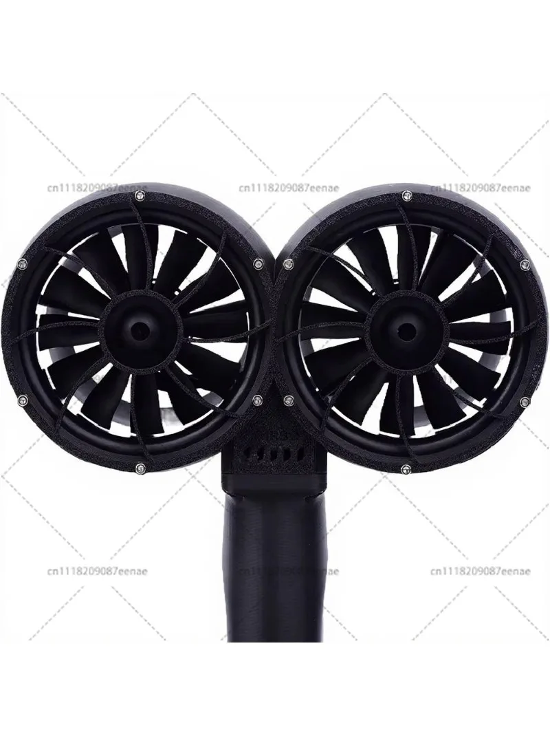 1800W Handheld Ducted Dual Head 2*64/40mm Turbo Fan Brushless 4000g Thrust Car Washer Gun  18-24V