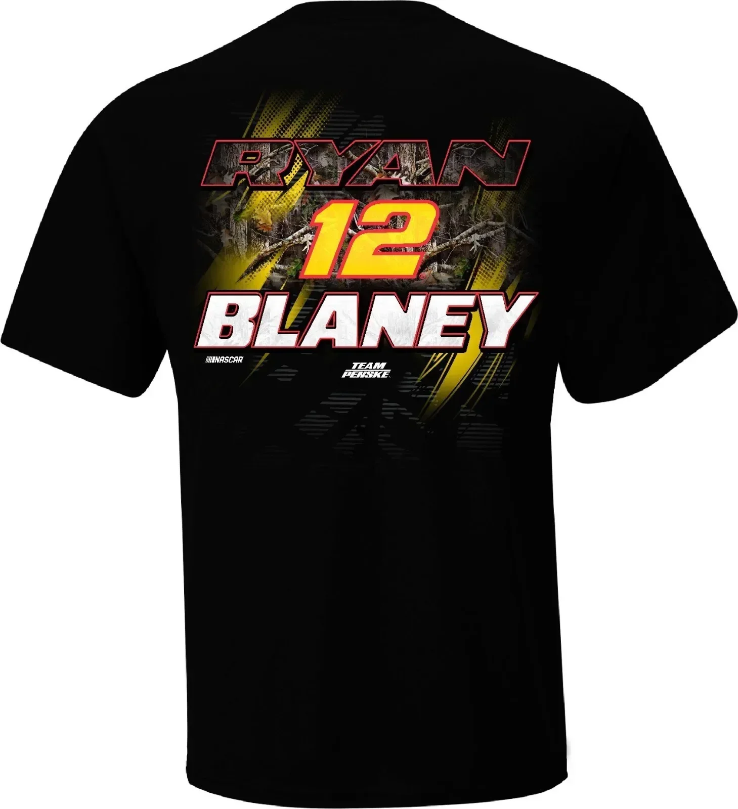 RYAN BLANEY #12 NAS CAR TEAM PENSKE BLACK CAMO SHORT SLEEVE TEE SHIRT L3912 NEW