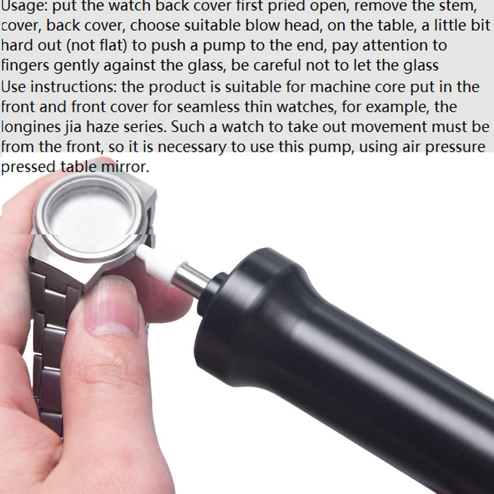 

A76K Watch Repair Air Pressure Pump Watch Glass Crystal Removal Tool