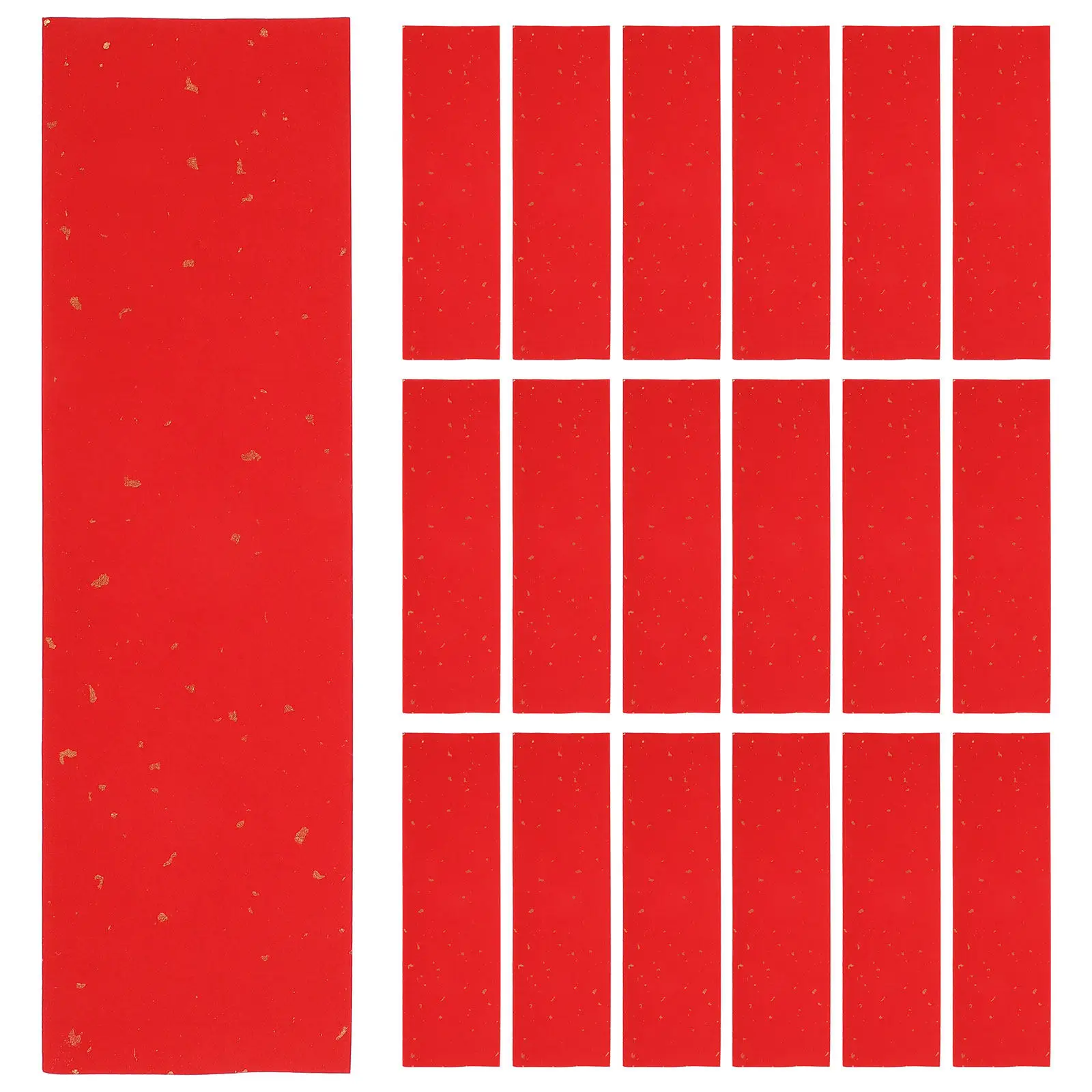 100Pcs Red Xuan Paper Soft Smooth Writing Sheets for Calligraphy Painting Ritual Use Spring Festival Art Paper