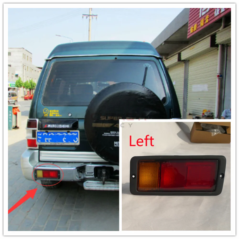 Rear Bumper Reflector Lights For Pajero Montero 1992-1999 MB124963 MB124964 214-1946L-UE Stop Tail Rear Brake Light