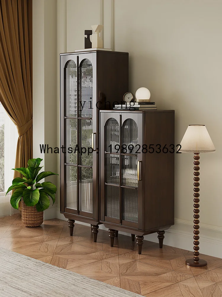 

LYY Solid Wood Sideboard Cabinet Vintage Guest Dining Room Entrance Decorative Storage Side Cabinet