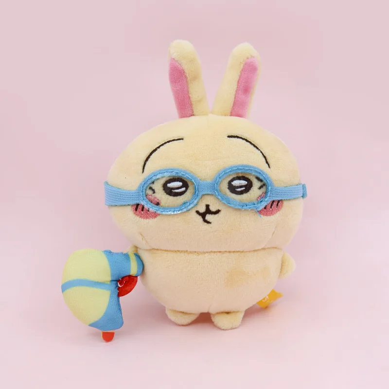 

Chikawas Usagi Plush Keychain Pool Water Gun Series Kawaii Stuffed Toy Bag Charm Swimming Goggles Girl Gift Collectible Summer