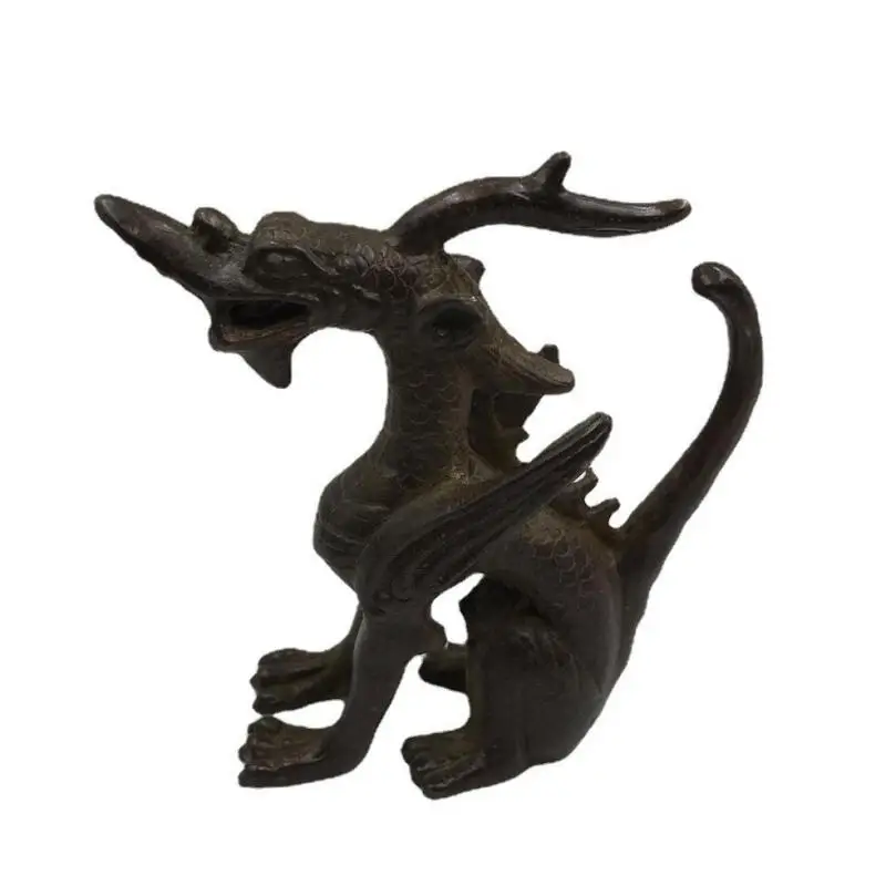Bronze Kirin Statue Feng Shui Home Decor Ornament Decoration Accessories For Living Room Statuette Kirin Miniature Figurines