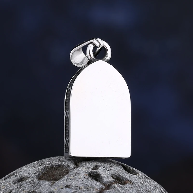 316L Stainless Steel Skull Pendant Necklace With Glass Charm Unisex Personality Couple&Wedding Gift Jewelry Fashion Accessory