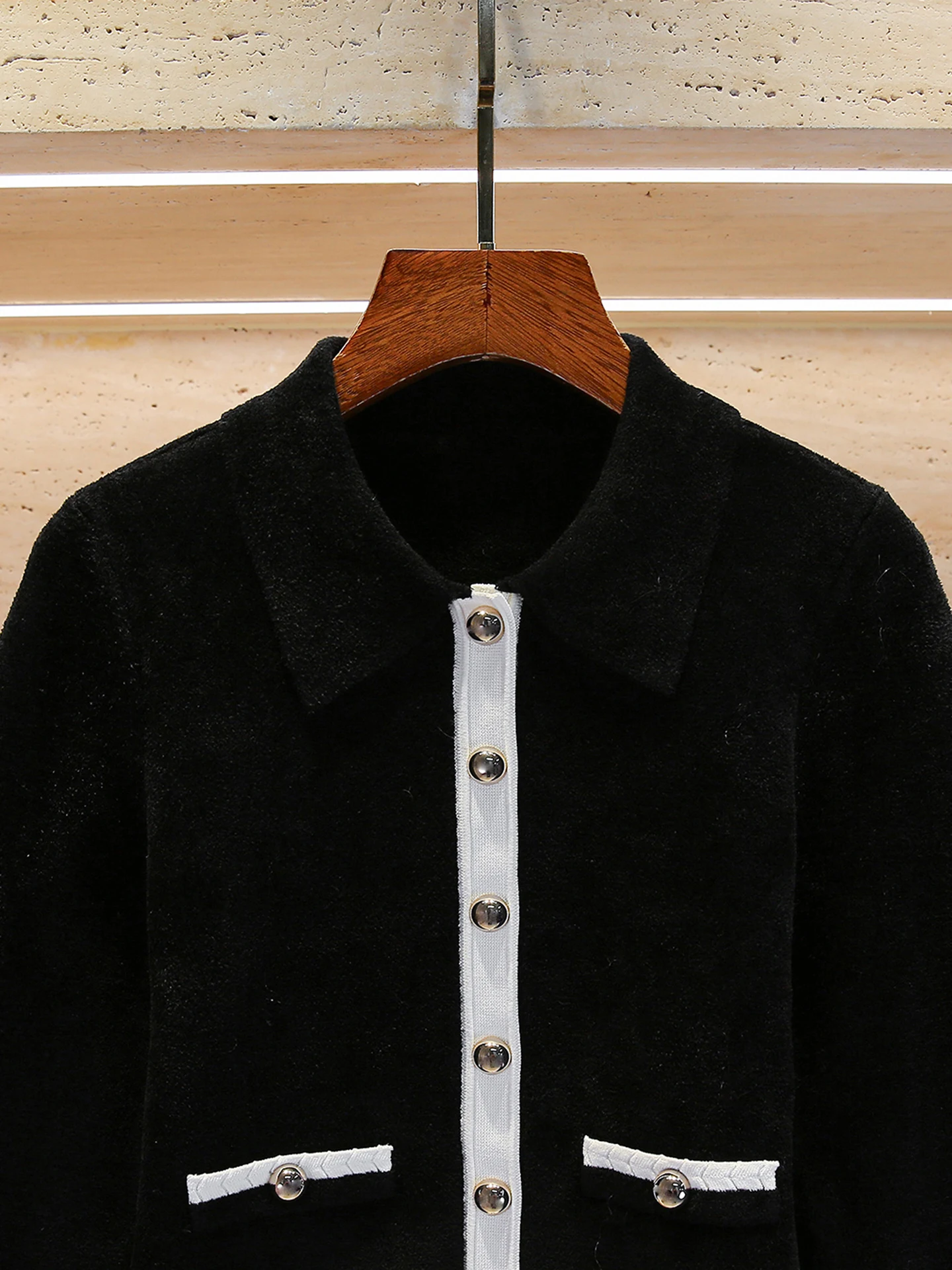 S Home South Oil Cardigan in velluto da donna di fascia alta Jaet Hepburn Sle Autunno 2025 Retro Pendolarismo Vento Or Capispalla