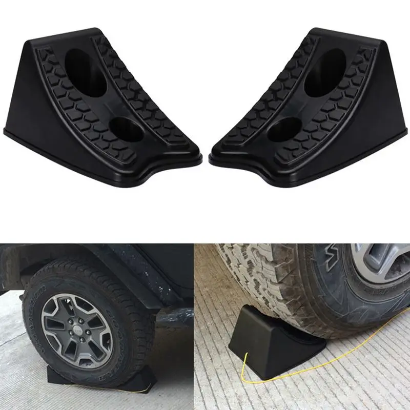 Car Wheel Parking Stopper 2pcs Car Wheel Stopper Block Movable Anti-slip Parking Stopper For Garage Safety Parking Block