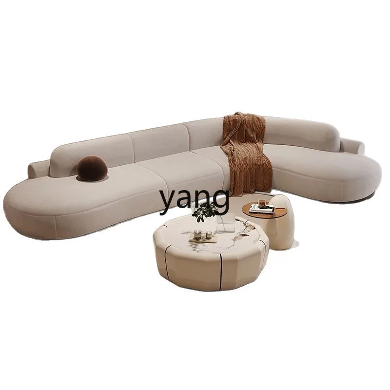 LMM living room household Italian minimalist light luxury Internet celebrity coffee table side table combination