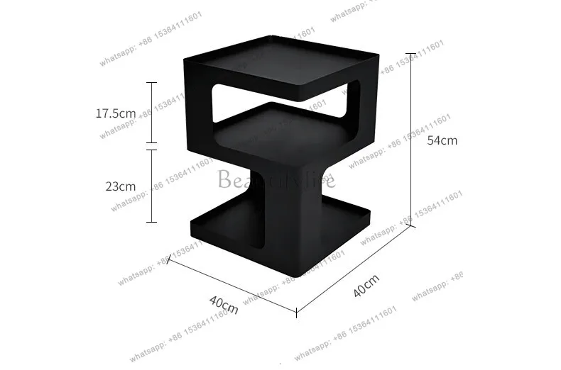 Light luxury sofa side few living room corner small table modern simple side small coffee table metal marble
