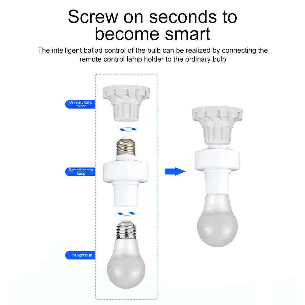 E27 bezprzewodowy pilot zdalnego sterowania podstawa lampy włącznik/wyłącznik uchwyt 15M zasięg inteligentne urządzenie RC 110V 220V
