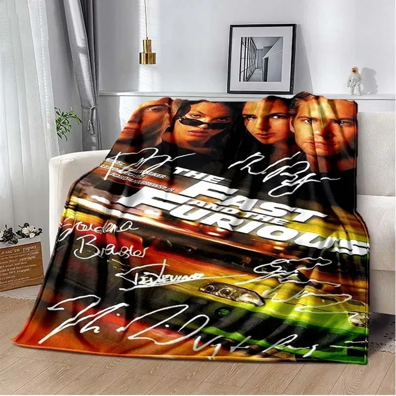 

Racing Warm Blanket Printed Blanket Bedroom Livingroom Bed Warm Soft Comfortable Air Conditioner Office Travel Thin