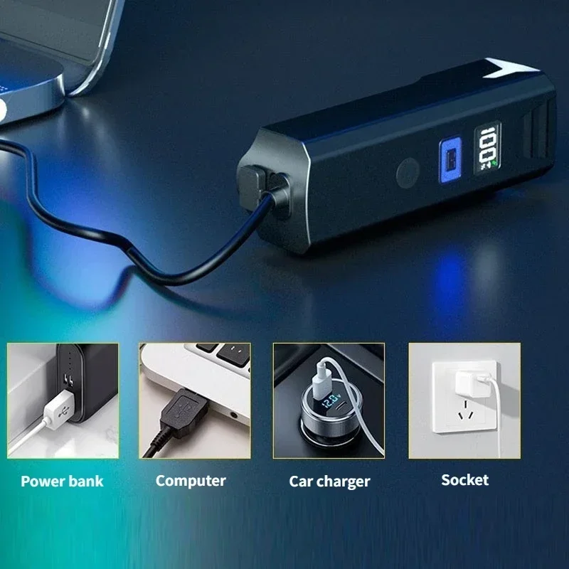 3000 التجويف إضاءة دراجة هوائية 2000mAh الدراجة العلوي قوة البنك مصباح يدوي المقود USB شحن الجبلية الطريق الدراجات تسليط الضوء على #5