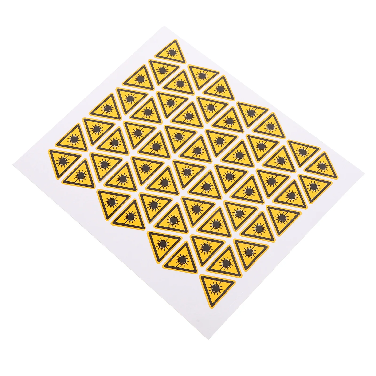 

50 Pcs Triangle Laser Warning Label Self Adhesive Reflective Stickers Safety Signs