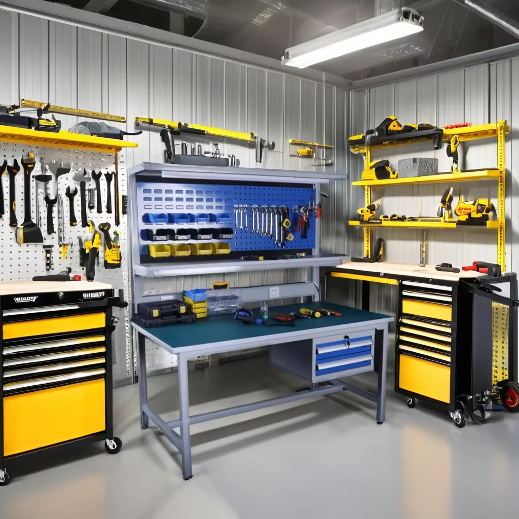 

Hot Sell Adjustable Anti-static Computer Repair Workbench With Double Layered Drawer And Sockets Workshop Used