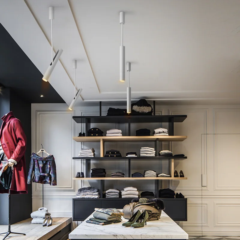 LED Chandelier With Adjustable Angle Spotlight Coffee Shop Restaurant Decoration Ceiling Light Minimalist Bedroom Bedside Lamp