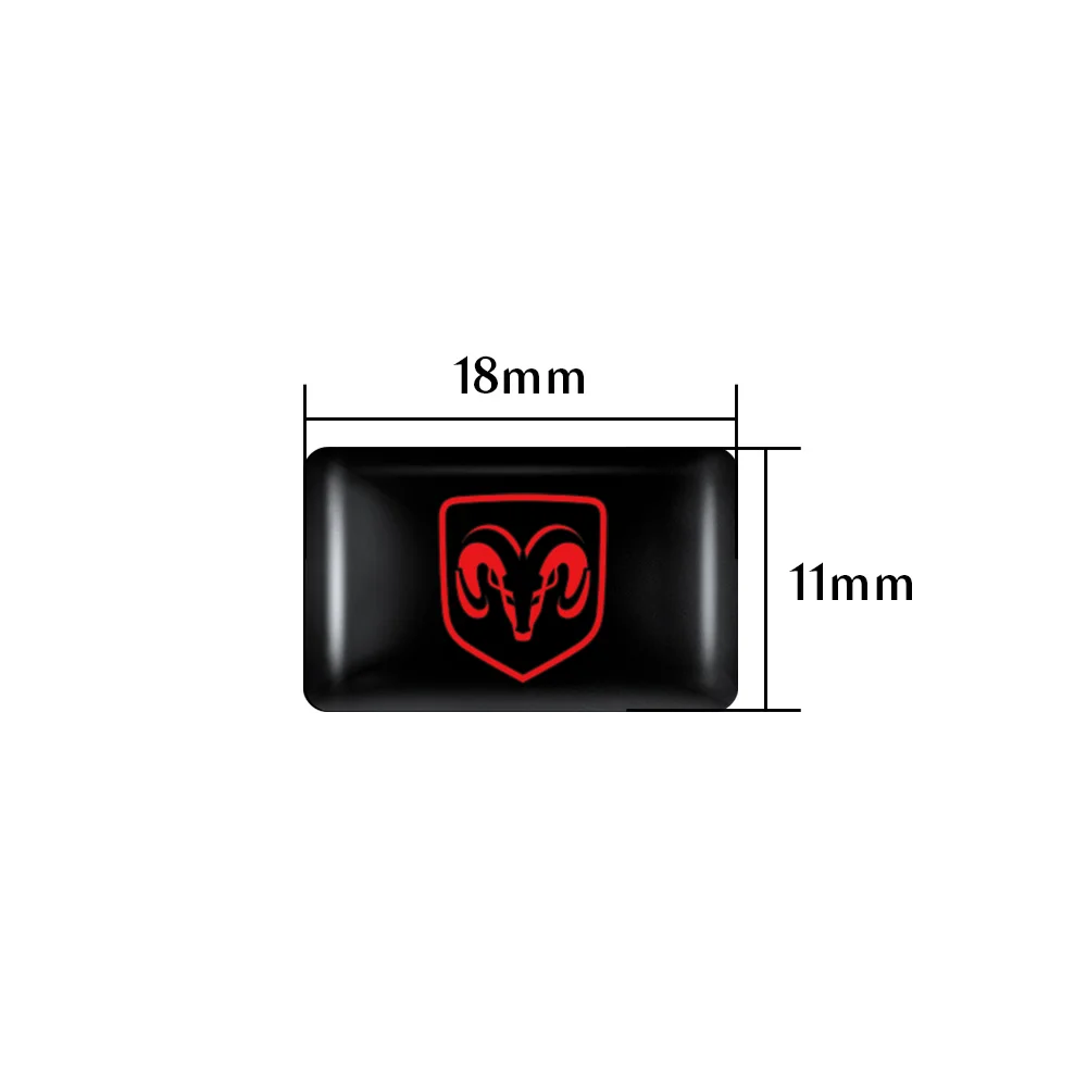 5/10/20Pcs Car Emblem Epoxy Sticker Decoration Decal Decorative For Dodge Durango Caliber Dakota Neon SXT Nitro Avenger Dart SRT - view 6