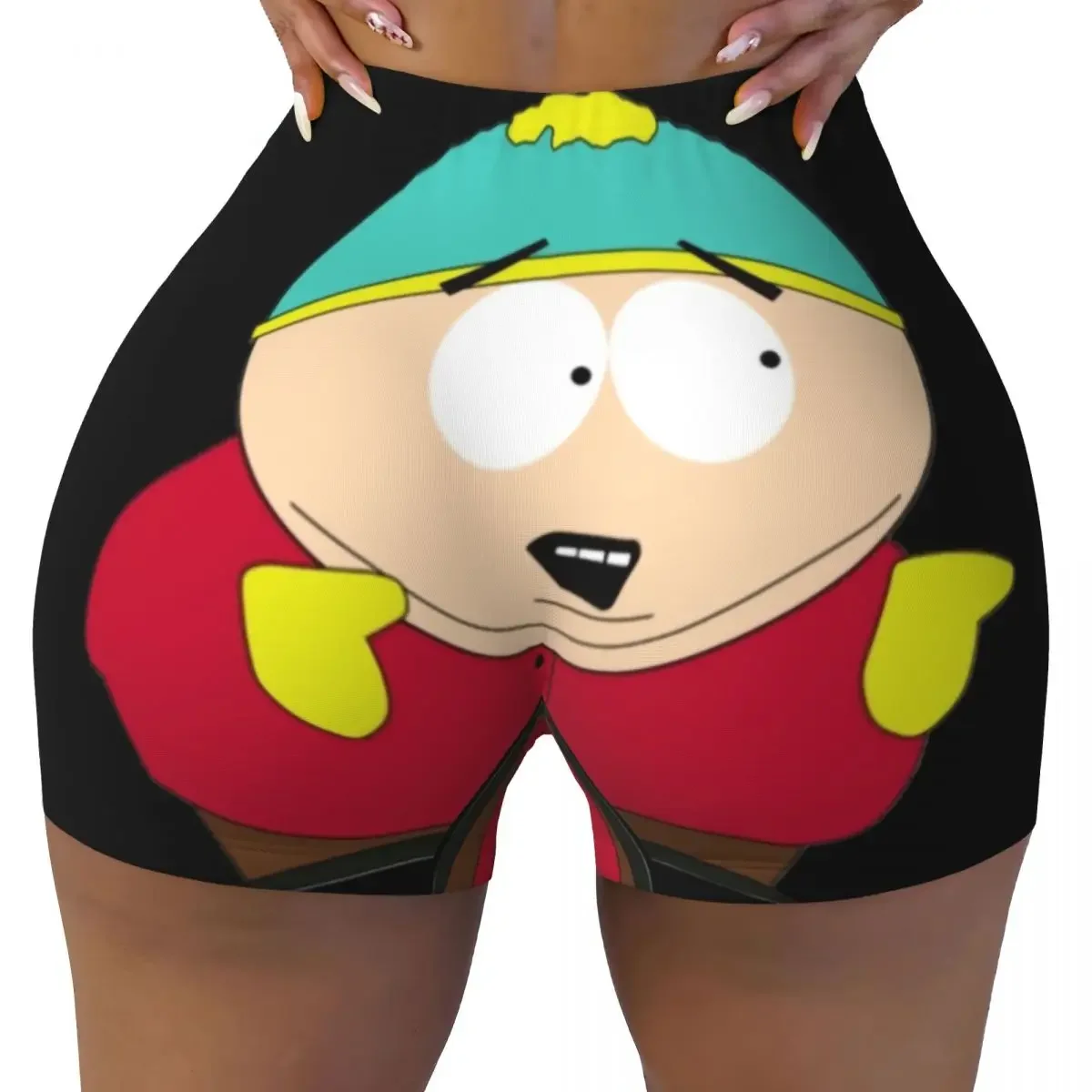 

Женские шорты для йоги с героями мультфильмов аниме SouthPark, шорты для йоги Eric Cartman, спортивные байкерские шорты для бега для спортзала