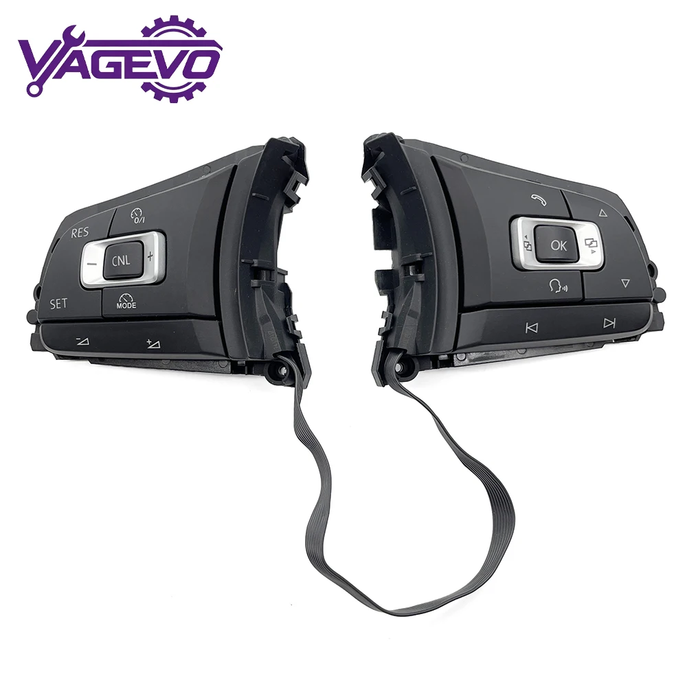 For VW Passat B8 Variant Golf 7 Arteon Tiguan MK2 CNL Multi Functional Steering Wheel Buttons 5G0 959 442 M 5G0959442M