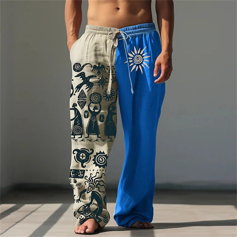 

3D Printed Mythological Pattern printing, fashionable, high-quality men's Wide Leg pants, Trendy Printed men's Pants