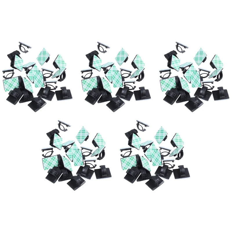 AB46-100Pcs لاصق مقاطع كابلات السيارة كابل اللفاف قطرة سلك التعادل المثبت حامل الحبل المنظم إدارة مكتب رباط للكابل المشابك