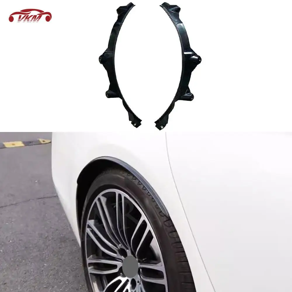 

PP Black Wheel Eyebrows Guards for BMW 5 Series G30 G38 2017+ Car Rear Wheel Arches Fender Flares Mudguards Trims Car Styling