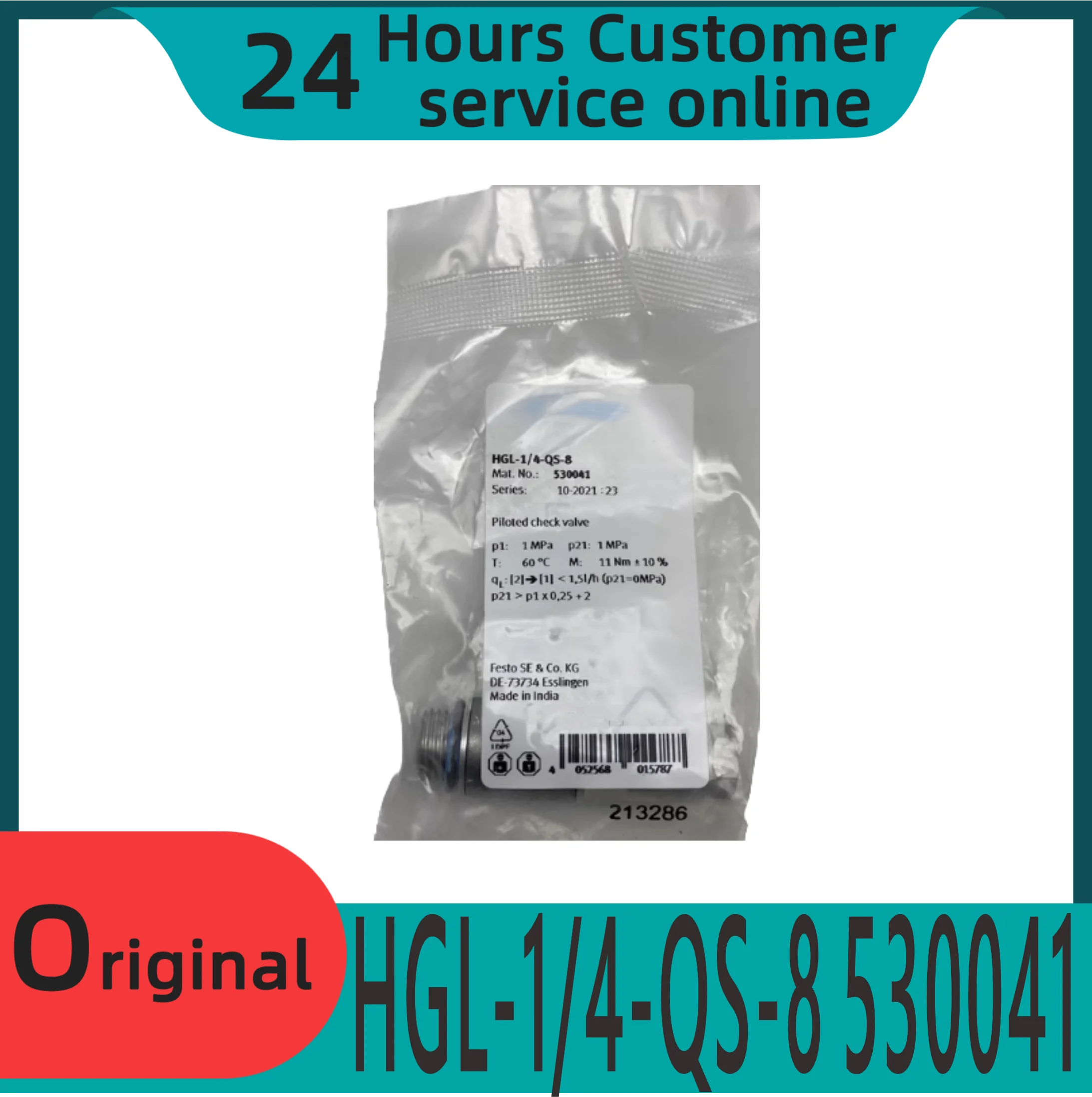 new-original-pilot-check-valve-check-valve-hgl-1-4-qs-8-10-530041-530042