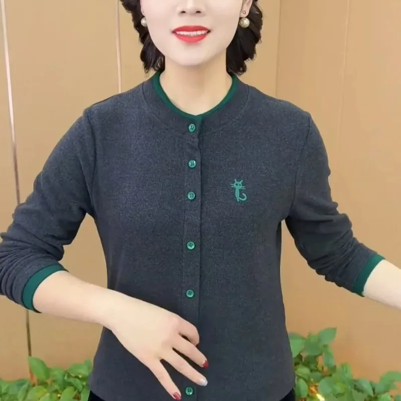 

Осень-зима 2025 г., новая модная бархатная морозостойкая и теплая женская базовая рубашка, утолщенный универсальный топ