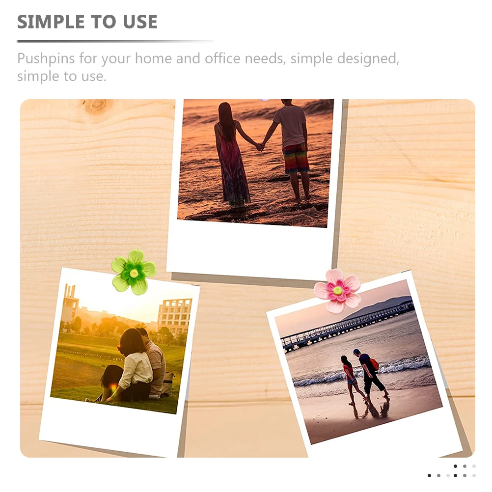 15pcs Small Flower Thumbtacks Multi-Function Push Pins For Map Markers Home Office Decoration Cork Board Accessories Compact
