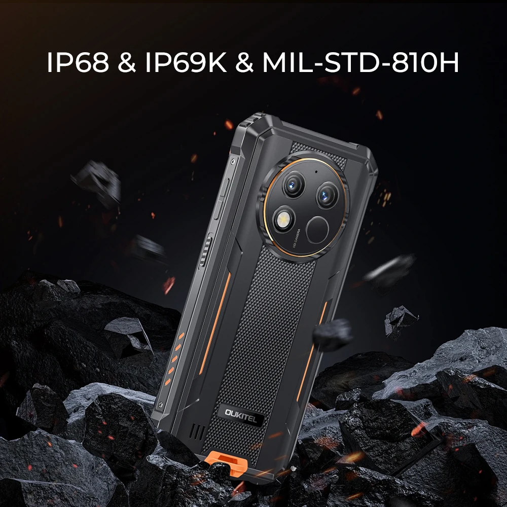 Oukitel WP28 S Rugged smartphone 6.52‘' HD 10600mAh 16GB (4+12)+128GB Android14 13MP Camera cellphone