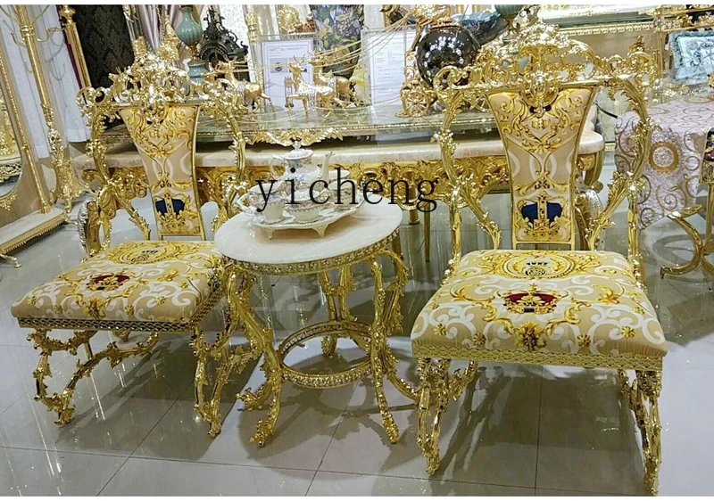 LSL Vintage Luxury Metal Copper Alloy Leisure Chair Sofa Chair Metal Chair