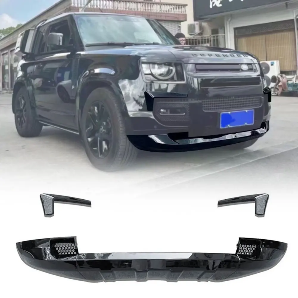 

Car Front Lip Spoiler Splitter Bumper Lip kit For Land Rover Defender 2020 2022 2024