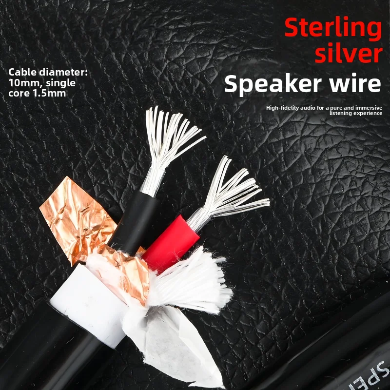 

High-Purity Pure Silver Hi-Fi Speaker Cable DIY Speaker Connection Wire 1.5 Square Main Speaker Wire Loose Wire