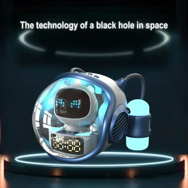 Portable Astronaut Wireless Bluetooth Speaker Mini TWS Sound Box Home Clock HiFi Stereo Subwoofer Decoration Smart Speakers