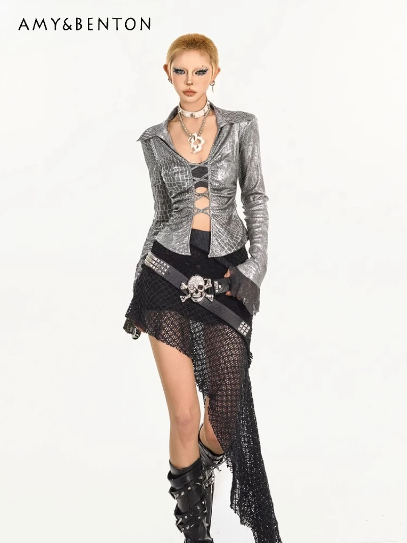 

Summer American Hot Design Cardigan Niche New Versatile Outer Wear Long-sleeved Top Women