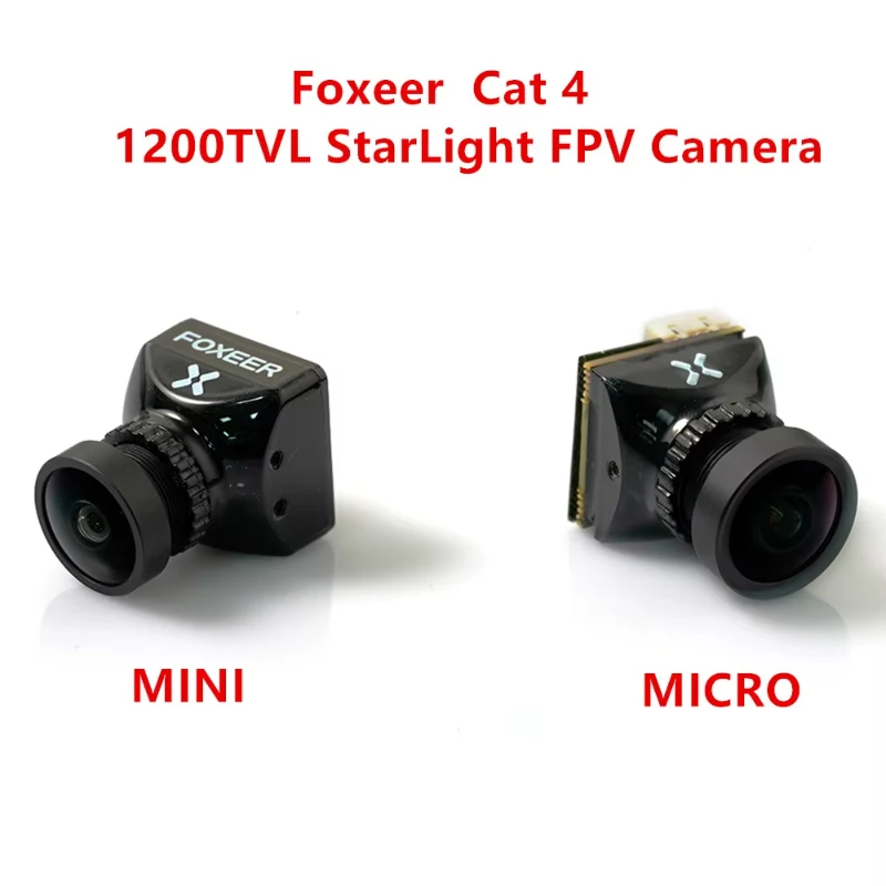 

FOXEER Mini /Micro Cat 4 1200TVL StarLight Camera 1/3" CMOS Sensor 4:3 /16:9 & PAL /NTSC Switchable CVBS 5-20V for RC FPV Drone